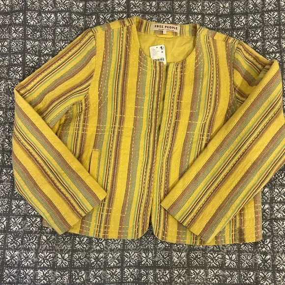 NWT Kantha Free People Multicolor Striped Jacket - Picture 7 of 16